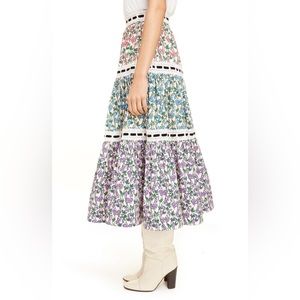 MARC JACOBS RUNWAY EMBROIDERED FLORAL SKIRT size 8 new multicolored midi